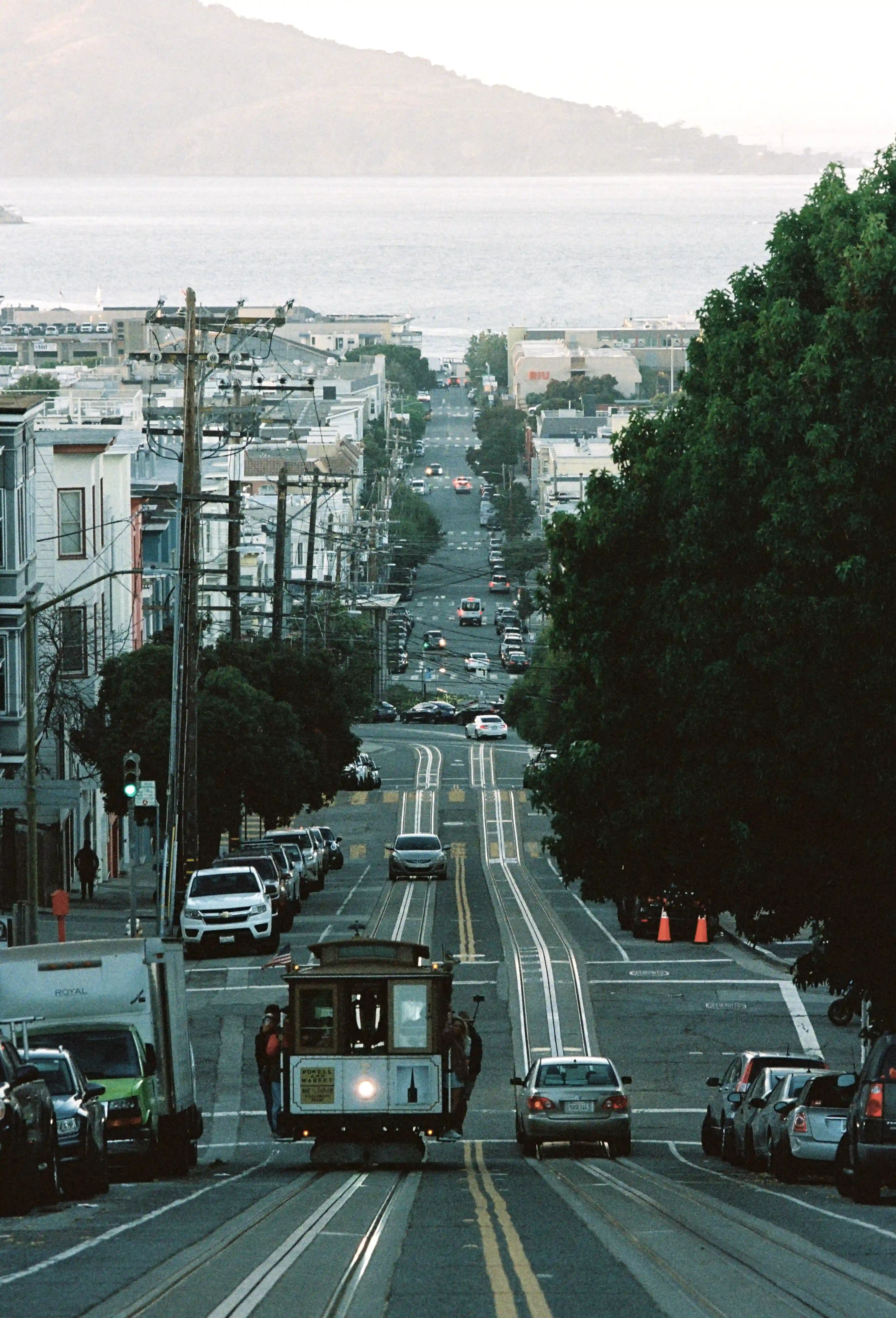 Streets of san fransisco cable car driving